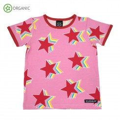 Villervalla - T-shirt med store stjerner