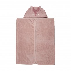 Pippi - Baby badehåndklæde, rosa
