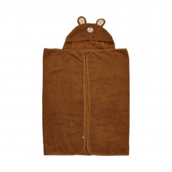 Pippi - Baby badehåndklæde, brun