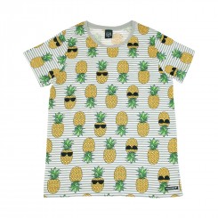 Villervalla - T-shirt med ananas, grå