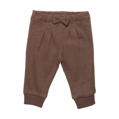 Minymo - Sweatpants, brun med glimmer
